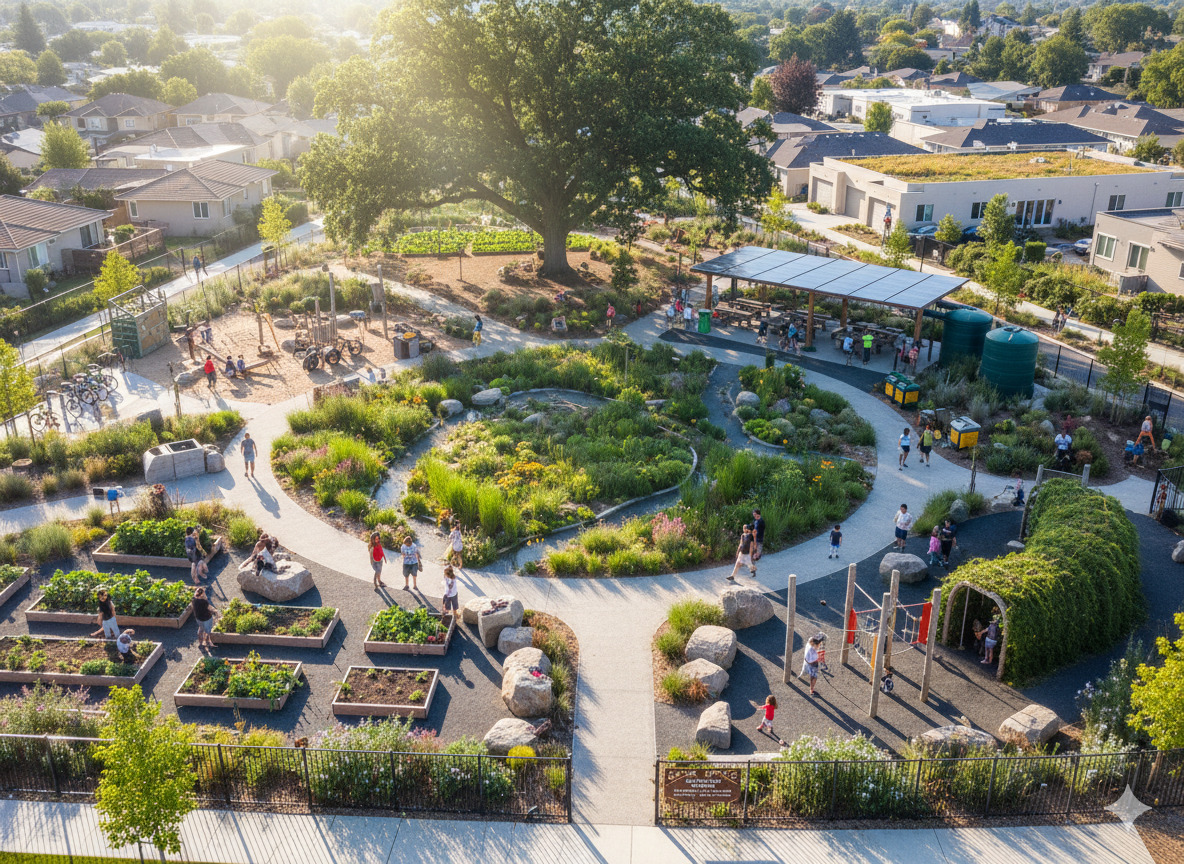 Parque comunitario sostenible